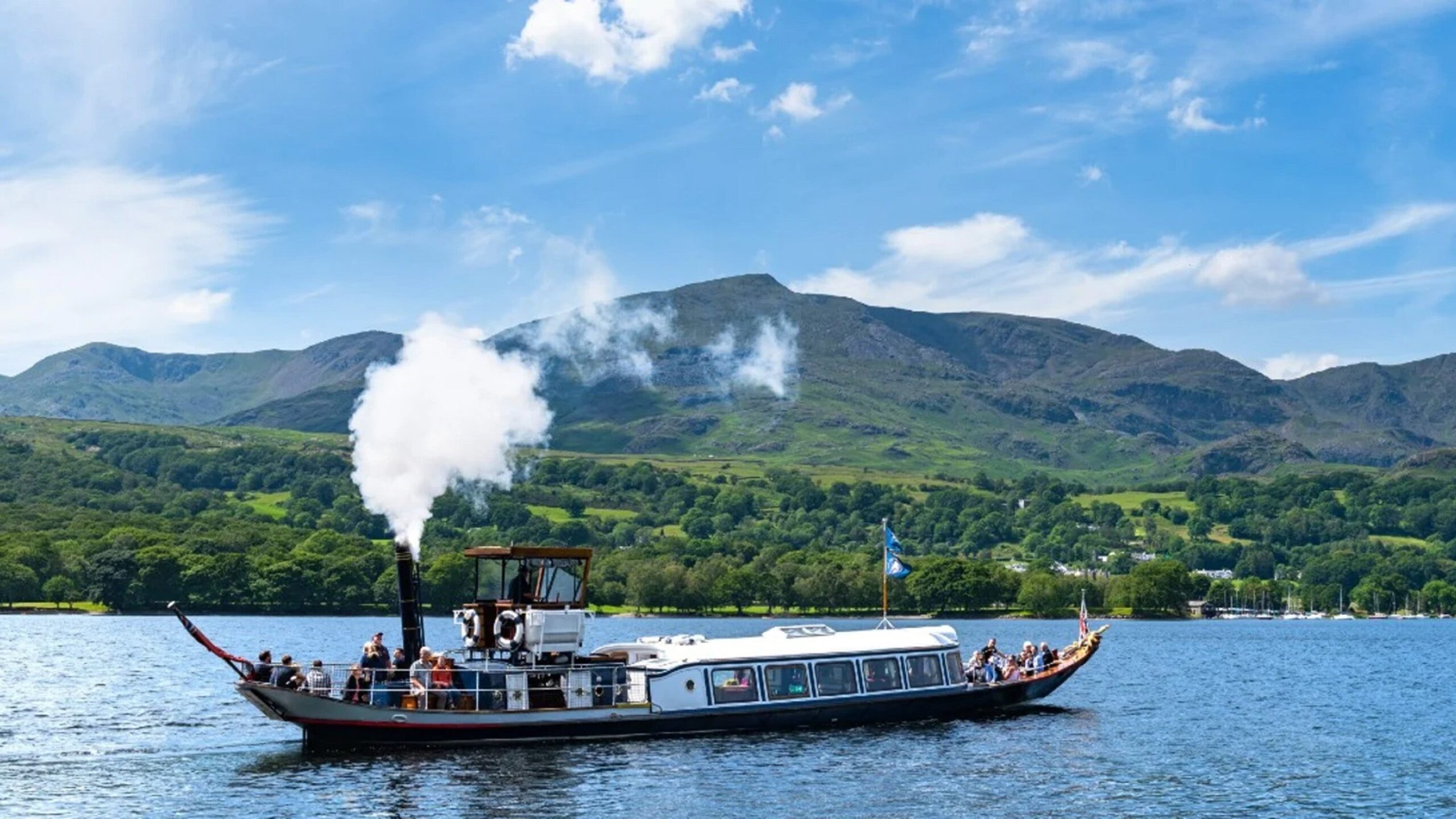 Brantwood House and Steam Yacht Gondola across Coniston Water